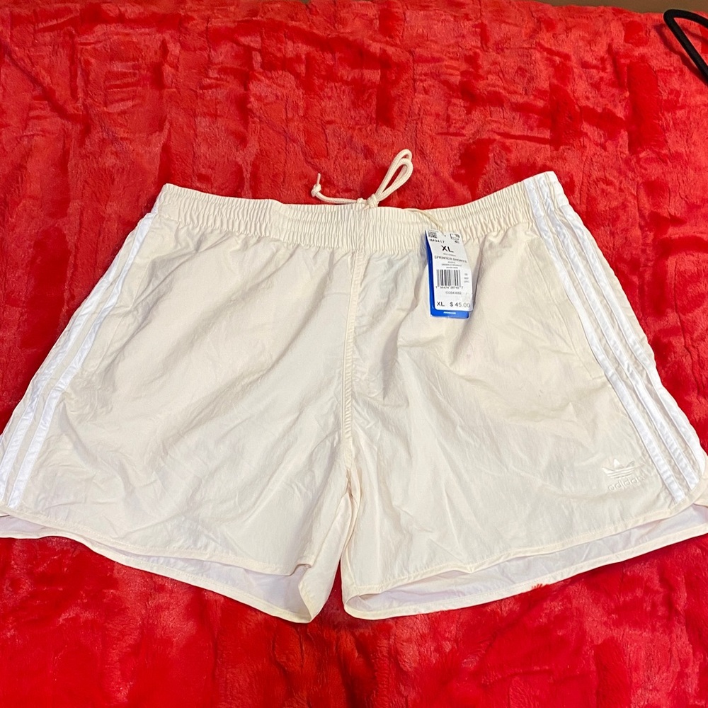 Adidas Cream Drawstring‎ Shorts